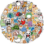 Benresive 100 Pcs Cute Animal Stickers for Kids, Water Bottle Stickers Waterproof Vinyl Hydroflask Phone Skateboard Laptop Stickers, Aesthetic Sticker Packs for Girls Teens