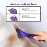 PetiFine Pet Dematting Tool with 2 Sided Undercoat Rake for Dogs & Cats - Safe Grooming and Deshedding Brush for Removing Mats & Tangles Easily