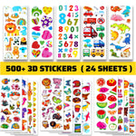 BEESTECH Stickers for Kids 2, 3, 4 Year Olds, Different Themes with Cars, Animals, Trucks, Dinosaur, Sticker Book for Kids 2-4 Included, Stickers for Toddlers, Boys, Girls with Gift Package