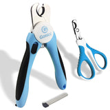 gonicc Dog Nail Clippers and Cat Nail Clippers with Safety Guard to Avoid Over Cutting, Free Nail File, Razor Sharp Blade