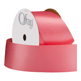 Berwick Offray 360118 1.5" Wide Single Face Satin Ribbon, Coral Rose Pink, 4 Yds 1-1/2 Inch x 12 Feet
