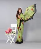 Yashika Women's Georgette Printed Saree With Blouse Piece
