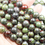 Dragon's Blood Jasper Beads for Jewelry Making Energy Healing Crystals Jewelry Chakra Crystal Jewerly Beading Dragon Blood Jasper 8mm Supplies 15.5inch About 46-48 Beads