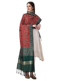 KAPAAHA Women's Woven Silk Bandhani Patola Dupatta, Width 45 inch, Length 2.5 meter