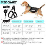 No Pull Dog Harness - Step in Easy Walking Dog Harness and Leash for Small Medium Large Dog - Escape Proof Adjustable Soft Nylon Full Body Dog Harness Leash Collar Set MEDIUM (chest: 17.3"-23.4" neck: 12"-16") Rose Red