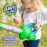 Damaged Box - Maxx Bubbles Toy Bubble Leaf Blower with Refill Solution – Bubble Toys for Boys and Girls - Outdoor Summer Fun for Kids and Toddlers - Sunny Days Entertainment