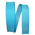 Reliant Ribbon 92573W-913-09K Everyday Linen Value Wired Edge Ribbon, 1-1/2 Inch X 50 Yards, Turquoise