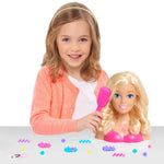 Barbie Fashionistas 8-Inch Styling Head, Blonde, 20 Pieces Include Styling Accessories, Hair Styling for Kids, by Just Play Blonde Hair