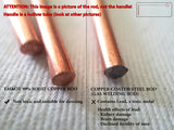 Copper Dowsing Rod - 99.9% Pure Copper - Water Divining Witching, Energy Healing, Paranormal, Ghost Hunting, Gold, Yes No Questions. Instructions and Bonus Pendulum - 5x13 Inch Divining rods
