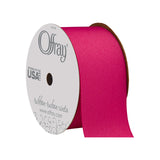 Offray Grosgrain Craft Ribbon, 1 1/2-Inch x 12-Feet, Shocking Pink 1-1/2 Inch x 12 Feet