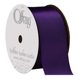 Berwick Offray 264751 1.5" Wide Single Face Satin Ribbon, Regal Purple, 4 Yds 1 Count (Pack of 1)