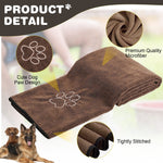 Chumia 4 Pack Dog Towel Quick Drying Dog Grooming Towel Extra Soft Absorbent Microfiber Dog Bath Towel Pet Towel for Large Dogs Cats Pet Bathing Supplies, 30 x 50 Inch (Brown) Brown