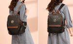 MKP Women Fashion Backpack Purse Multi Pockets Signature Anti-Theft Rucksack Travel School Shoulder Bag Handbag Wristlet Coffee