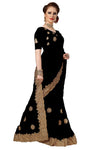 PANASH TRENDS Women's Net Heavy Embroidery Saree Unstitched Blouse