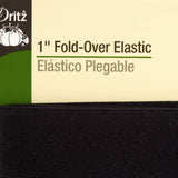 Fold-Over Elastic 1"X7yd-Black Black Each