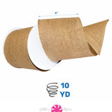 Morex Ribbon Burlap Wired Ribbon, 4" x 10 Yd, Natural (Pack of 2) 30 Foot (Pack of 2)