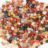 Orientrea 1.1lb Natural Multicolor Agate Crystal Tumbled Chips-Agate Healing Crystals Chips, Crushed Crystal Gemstones for Crafts, Beautiful Package for Gift (Multicolor Agate)