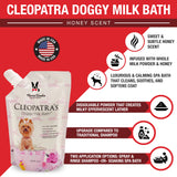 Warren London Cleopatra's Doggy Milk Bath | Luxurious Dog Shampoo and Conditioner w/Whole Milk Powder and Honey for Silky Smooth Coat | Use as a Full Bath Soak or Spray On Dog Shampoo | 12oz 12 oz