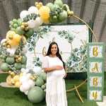 243 Pc Sage Green Baby Shower Decorations For Boy Or Girl, Rustic Gender Neutral Sage Green & White Balloon Garland Kit, Greenery BABY Boxes, Eucalyptus Oh Baby Backdrop Banner, Olive Decor, Confetti