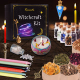 Ruicnte Witchcrafts Supplies Witch Stuff Spell Kit,Dried Herbs for Witchcrafts,Wiccan Supplies and Tools with Scented Wax,Crystal,Wiccan Starter Kit Altars Supplies Pagan Point Pendulum Witchcrafts Supplies-02