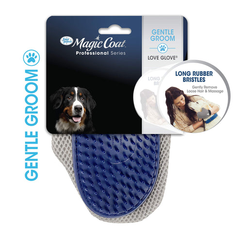 Four Paws Magic Coat Professional Series Grooming Brushes for Dogs & Cats l Trimmers, Nail Clippers, & Brushes Dog & Cat one size fits all Grooming Mit