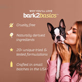 Bark 2 Basics Pomegranate Greek Yogurt Dog Shampoo, 1 Gallon, Protein Pet Shampoo, Feeds Protein to Hair, Repairs and Nourishes Skin and Coat