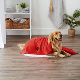 Bone Dry Pet Grooming Towel Collection Absorbent Microfiber X-Large, 41x23.5", Embroidered Red 41x23.5"