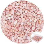 456 PCs Natural Chip Stone Beads, 5-8mm Irregular Multicolor Gemstones Loose Crystal Healing Peruvian Pink Opal Rocks with Hole for Jewelry Making DIY Crafts