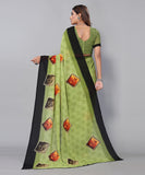 Yashika Women's Georgette Printed Saree With Blouse Piece