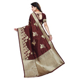 Momina Fashion Women's Banarasi Art Silk Saree With Blouse Piece