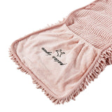 Patas Lague Absorbent Dog Towel, Extra Large (35"x15") Quick Drying Dog Bath Towel with Hand Pockets, Microfiber Shammy Pet Towel for Dog and Cat, Machine Washable (Pink) 1 PCS Pink