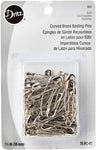 Dritz 3031 Curved Basting Safety Pins, Size 2, Nickel-Plated Brass (75-Count)