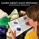 NATIONAL GEOGRAPHIC Rock & Mineral Collection - Rock Collection Box for Kids, 15 Rocks and Minerals, Desert Rose, Agate, Rose Quartz, Jasper, Tiger's Eye, A Great STEM Science Kit for Boys and Girls First Rock Collection