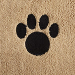 Bone Dry Pet Grooming Towel Collection Absorbent Microfiber X-Large, 41x23.5", Embroidered Taupe 41x23.5"