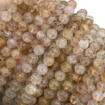 ABCGEMS Brazilian Orange Biotite Beads (AKA Golden & Black Mica) Healing Energy Crystal Stone Ideal for Bracelet Necklace Ring DIY Jewelry Making Craft Men Women Smooth Round 8mm Orange Biotite (From Brazil)