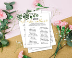 Bridal Shower Games - Greenery Engagement Party Game Cards For Wedding, Bachelorette Party - Bridal Shower Decorations - Would She Rather - 30 Cards(003)