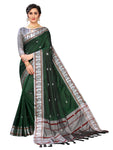 Regolith Designer Sarees for women banarasi silk saree with fancy saree Un-stitched blouse Pieces