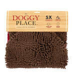 My Doggy Place Dog Towel - Super Absorbent Microfiber Towel with Hand Pockets - Dog Bathing Supplies - Quick Dry Shammy Towel - Washer and Dryer Safe - Brown - 30 x 12.5 in