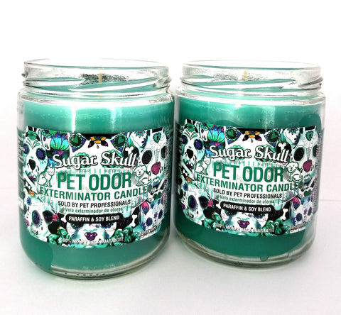 Specialty Pet Products Pet Odor Exterminator Candle, Sugar Skull - Pack of 2