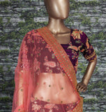 Zeel Clothing Women's Silk Semi-Stitched Lehenga Choli (7034-Wedding-Bridal-Latest-New; Free)