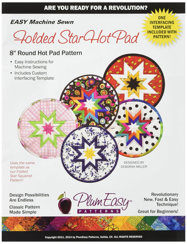 PlumEasy Patterns Rounded Folded Star Hot Pad