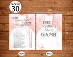 Bridal Shower Games, Wedding Party Games, (The Wedding Shoes Game), Bridal Shower Decorations, Gift – 30 Cards per Set (Suit011)