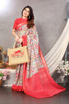 MIRCHI FASHION Women's Fancy Penny Cotton Blend Kalamkari Printed Saree with Blouse Piece