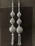 EERA FASHION ICING PRIVATE LIMITED Handmade, Ethnic Silver Latkan and Tassels Hanging for Blouse, Kurtis, Lehengas, Skirts and Sarees