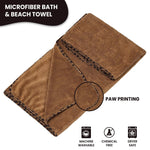 2 Pack Microfiber Bath and Beach Towel for Pets by- ScrubIt - Super Absorbent and Quick Drying - Perfect for Large, Medium, Small Dogs and Cats