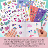 Fashion Angels 1000+ Totes Adorbs Colorful - Fun Craft Stickers for Scrapbooks, Planners, Gifts and Rewards, 40-Page Book for Kids Ages 6+ and Up