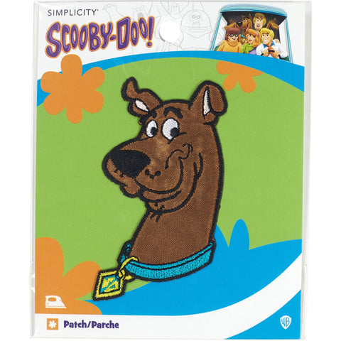 Simplicity Scooby-Doo Applique Iron-on Patch for Clothing, Jackets, and Backpacks, 1.75" W x 3.25" H