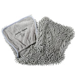 Patas Lague 2 Pack Luxury Absorbent Dog Towels, (35''x15'') Extra Large Microfiber Quick Drying Dog Shammy with Hand Pockets Pet Towel for Dog and Cat, Machine Washable (Grey*2) 2 PCS Grey*2