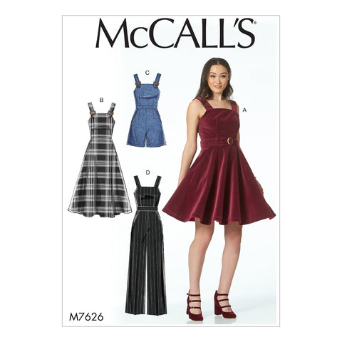 McCall's Patterns Dresses, Belt, Romper, And Jumpsuit With Pockets