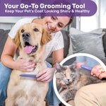 Pet Combs by Hertzko – Small & Large Comb Included for Both Small & Large Areas -Removes Tangles, Knots, Loose Fur and Dirt. Ideal for Everyday Use for Dogs and Cats with Short or Long Hair (Pack of 2) Pack of 2
